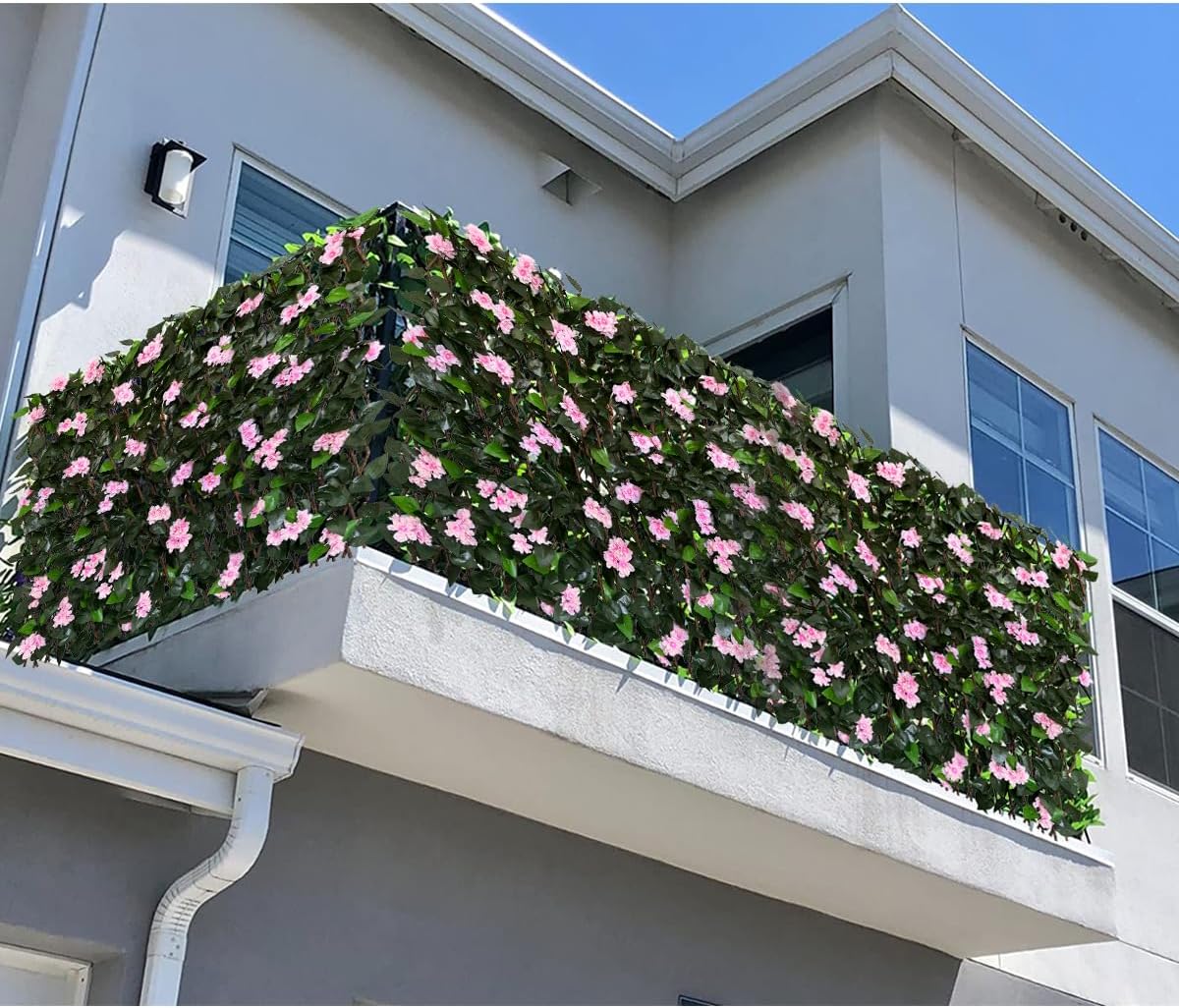 Expandable Fence Privacy Screen for Balcony Patio Outdoor,Decorative Faux Ivy Fencing Panel,Artificial Hedges-VerdiqueGarden