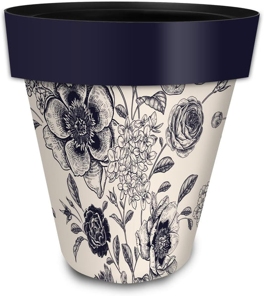 Briarwood Lane Woodcut Floral Large Planter-VerdiqueGarden
