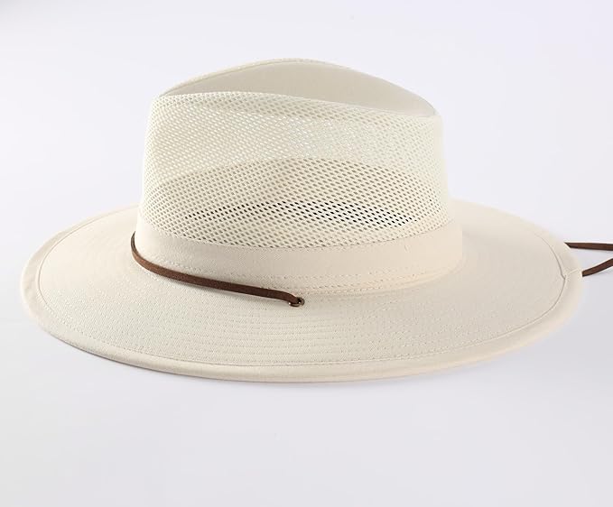Home Prefer Cotton Summer Fedora Hat Wide Brim Sun Hats for Men Women UPF 50+ Sun Protection Cap for Fishing Hiking-VerdiqueGarden