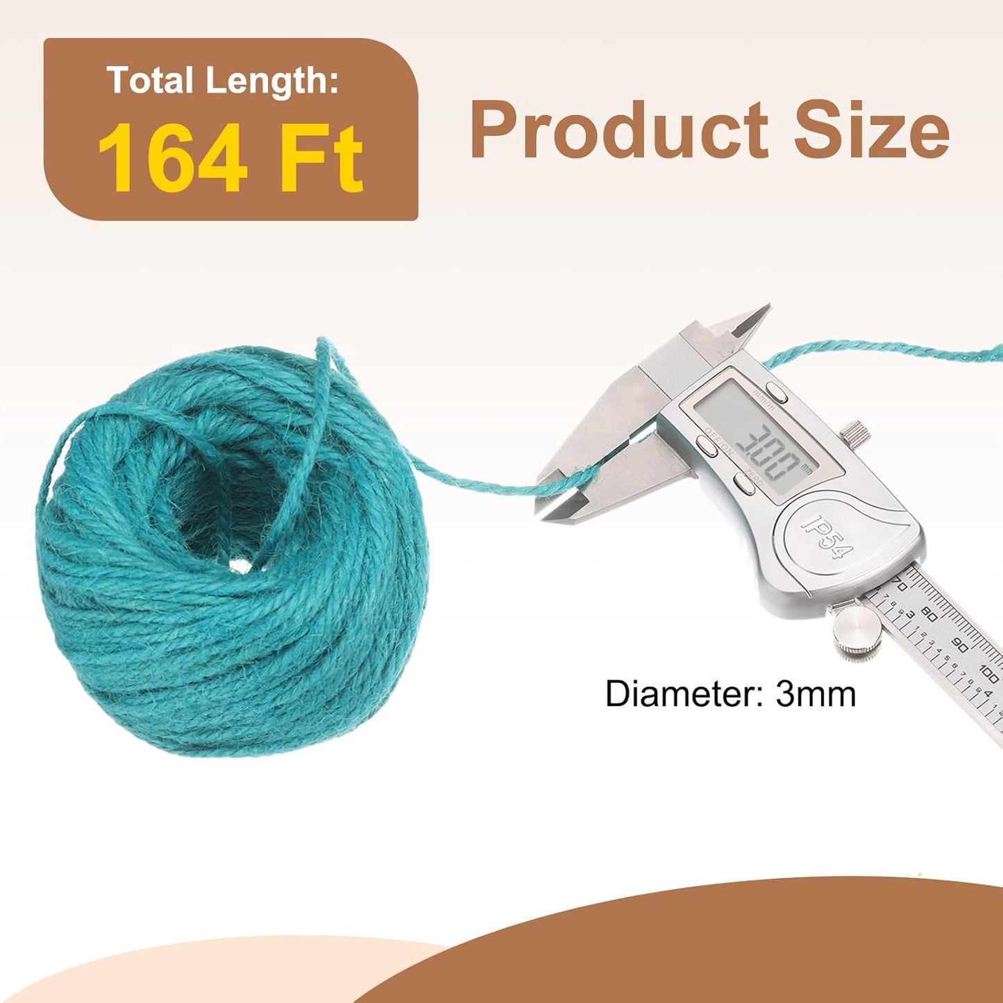 uxcell 164 Feet Natural Jute Twine String,3mm Thin Garden Twine Rope Colored Plant String Cord for DIY Art Crafts Gift Wrapping Decoration Packing Gardening Plant Hanger,Bright Blue-VerdiqueGarden