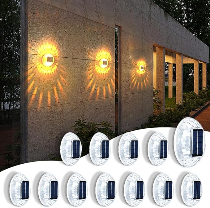 Waterproof LED Decorative Lights, Led Solar Lights for Wall, Garden, Yard, Patio, Pool, Pathway, 12 Pack Led Atmosphere Lights-VerdiqueGarden