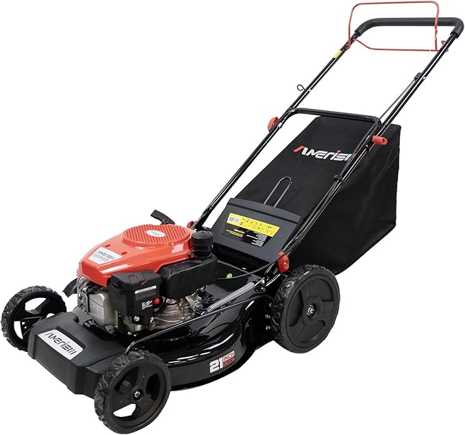 Self Propelled Gas Lawn Mower, 21" with 170cc 4-Cycle OHV Engine 3-in-1 RWD Self-Propelled Lawn Mower (AV8621S1)-VerdiqueGarden