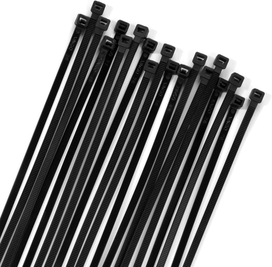 XINGO 100PCS Cable Zip Ties Heavy Duty, Premium Nylon Plastic Wire Ties with 50 Pounds Tensile Strength, Self-Locking Black Nylon Zip Ties for Indoor and Outdoor (10 inch, Black)-VerdiqueGarden