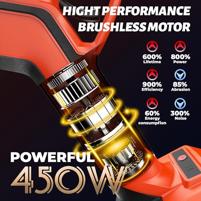 Upgraded Cordless Electric Pruning Shears with LCD Display, Battery Powered Garden Shears with Brushless Motor, 2 Rechargeable Batteries, 2 Inch (50mm) Cutting for Trees, Shrubs, and Yard Trimming-VerdiqueGarden