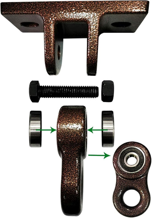 Heavy Duty Bronze Swing Hangers Screws Bolts Included Over 5000 lb Capacity Playground Porch Yoga Seat Trapeze Wooden Sets Indoor Outdoor (2 Pack)-VerdiqueGarden
