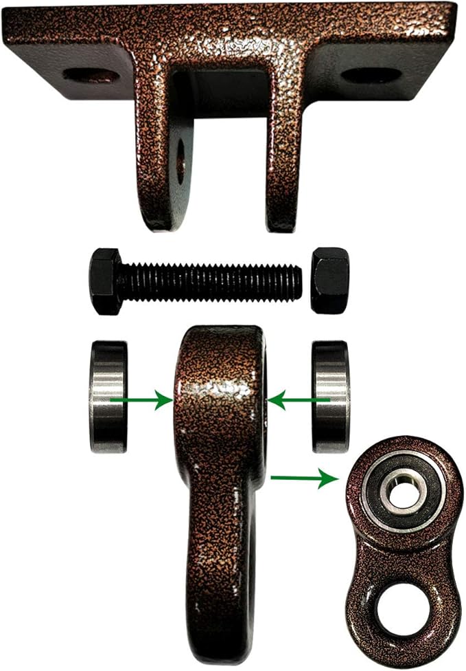 Heavy Duty Bronze Swing Hangers Screws Bolts Included Over 5000 lb Capacity Playground Porch Yoga Seat Trapeze Wooden Sets Indoor Outdoor (4 Pack)-VerdiqueGarden