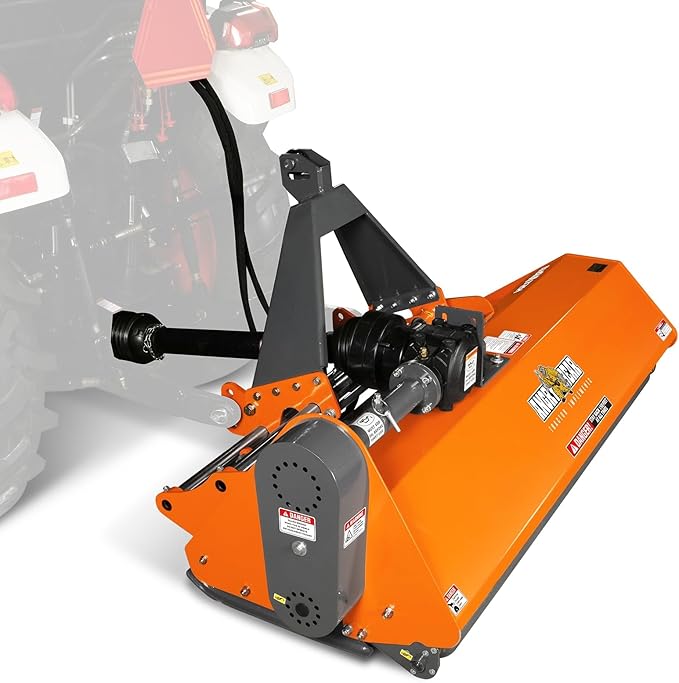 72'' PTO Flail Mower with Hydraulic Side Shift 3 Point 45-85hp, NAM72H-VerdiqueGarden