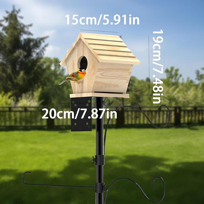 Bird Houses for Outside,Wooden Birdhouse Finch Cardinals Hanging, Birdhouse Nesting Box for Wild Bird Viewing,Funny Patio and Outdoor Yard Decoration (House)-VerdiqueGarden