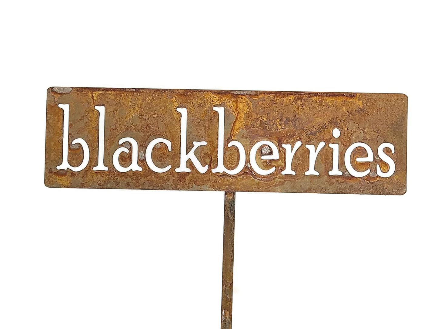 Classic Metal Garden Markers 19 Inches Tall (blackberries, Naturally Rusted)-VerdiqueGarden