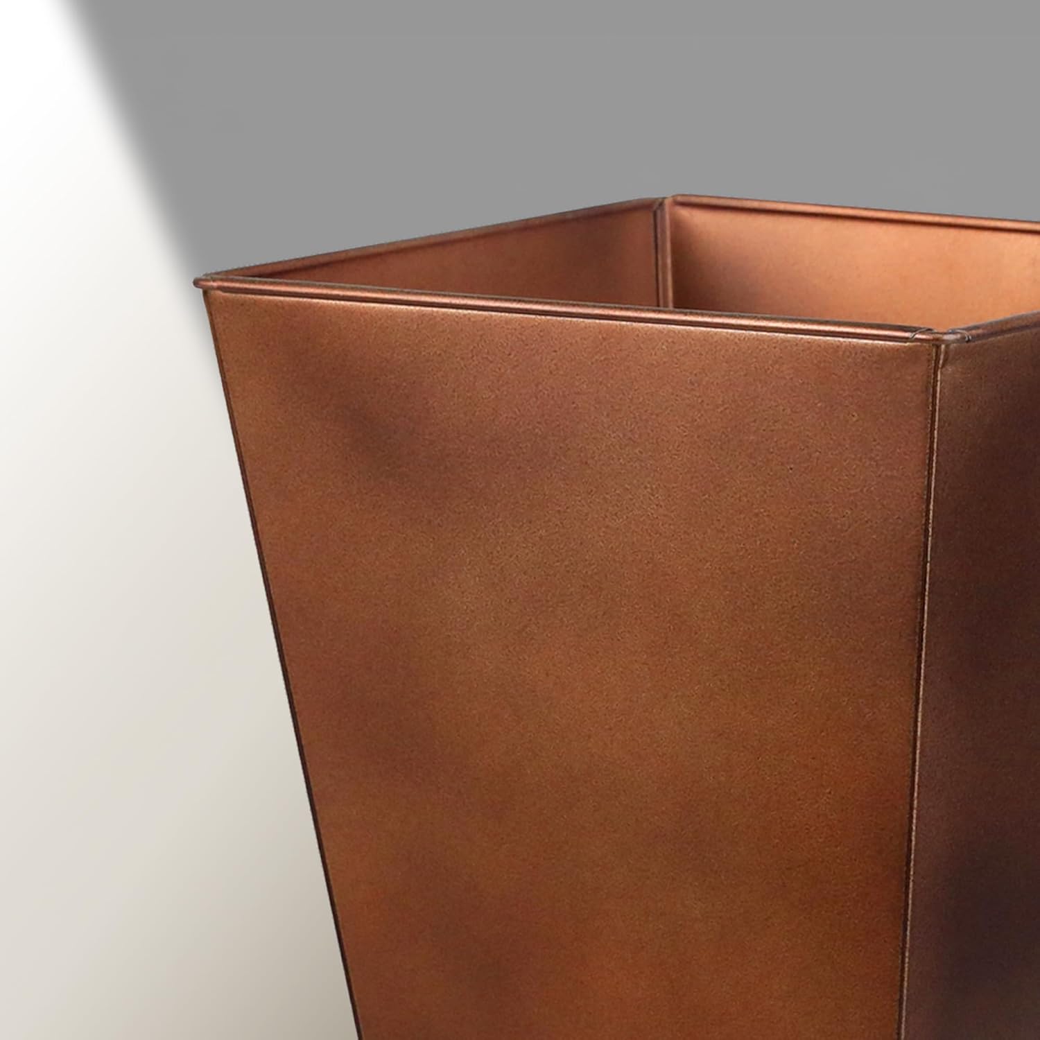 KOL 28''H. Tall Metal Planter with Insert, Set of 2, Galvanized Steel Planter Pots for Indoor & Outdoor Use, Decorative Flower Plant Pots for Front Porch, Patio, Deck - Rust Color-VerdiqueGarden