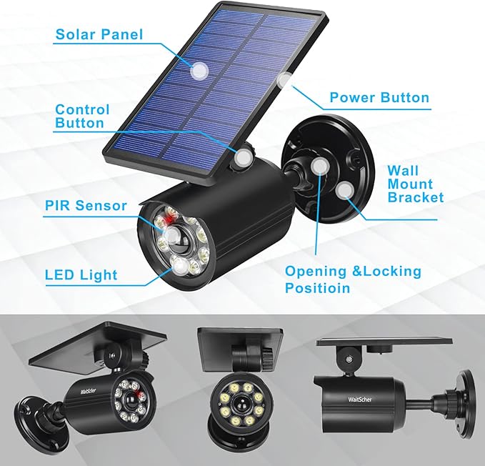 Solar Lights Outdoor Motion Sensor IP67 Waterproof 360° Rotatable Solar Powered Flood Lights for Barns Garden Driveway Path Landscape Yard(1pack)-VerdiqueGarden