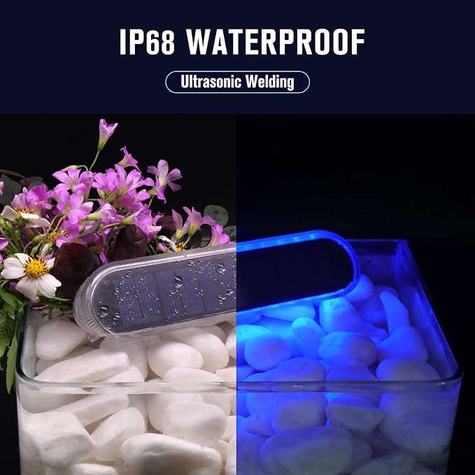 Honalia Solar Dock Lights Outdoor Waterproof IP68, Driveway Lights Solar Powered 6 Pack, Blue Solar Deck Lights Warning Concrete Step Lights for Driveway Deck Stairs Marine Dock Runway-VerdiqueGarden