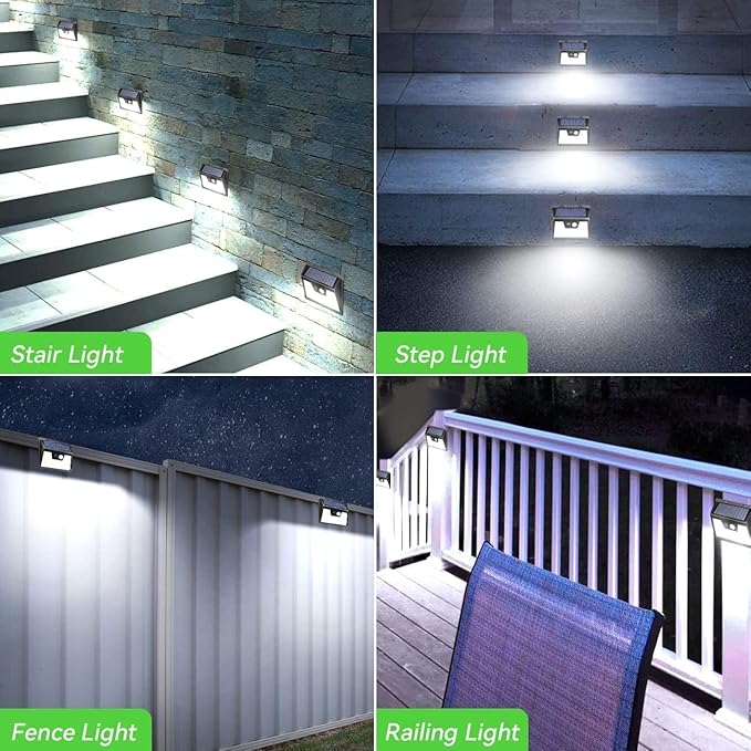 Peasur Solar Lights Outdoor Motion Sensor, 140 LED Solar Powered Fence Light Waterproof, 3 Modes Security Wall Lighting for Outside Deck Yard-VerdiqueGarden