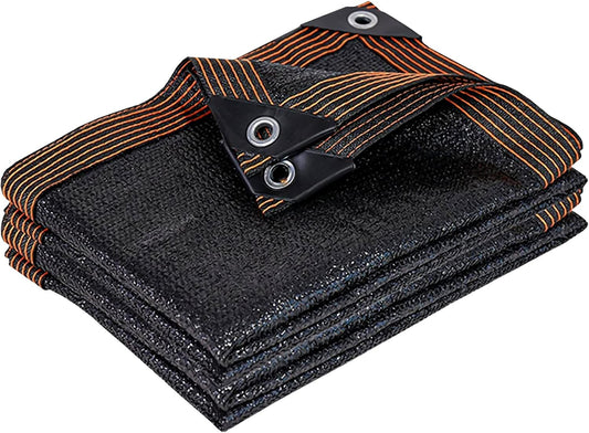 QLOFEI Shade Cloth for Garden, 60-70% Sun Screens for Patio Pergola Outdoor, Easy to Hang Mesh Tarp Shade Cloth with Grommets, Shade Neting Cover for Kennel Chicken Coop Plant Shade Sail, 4x6 FT-VerdiqueGarden