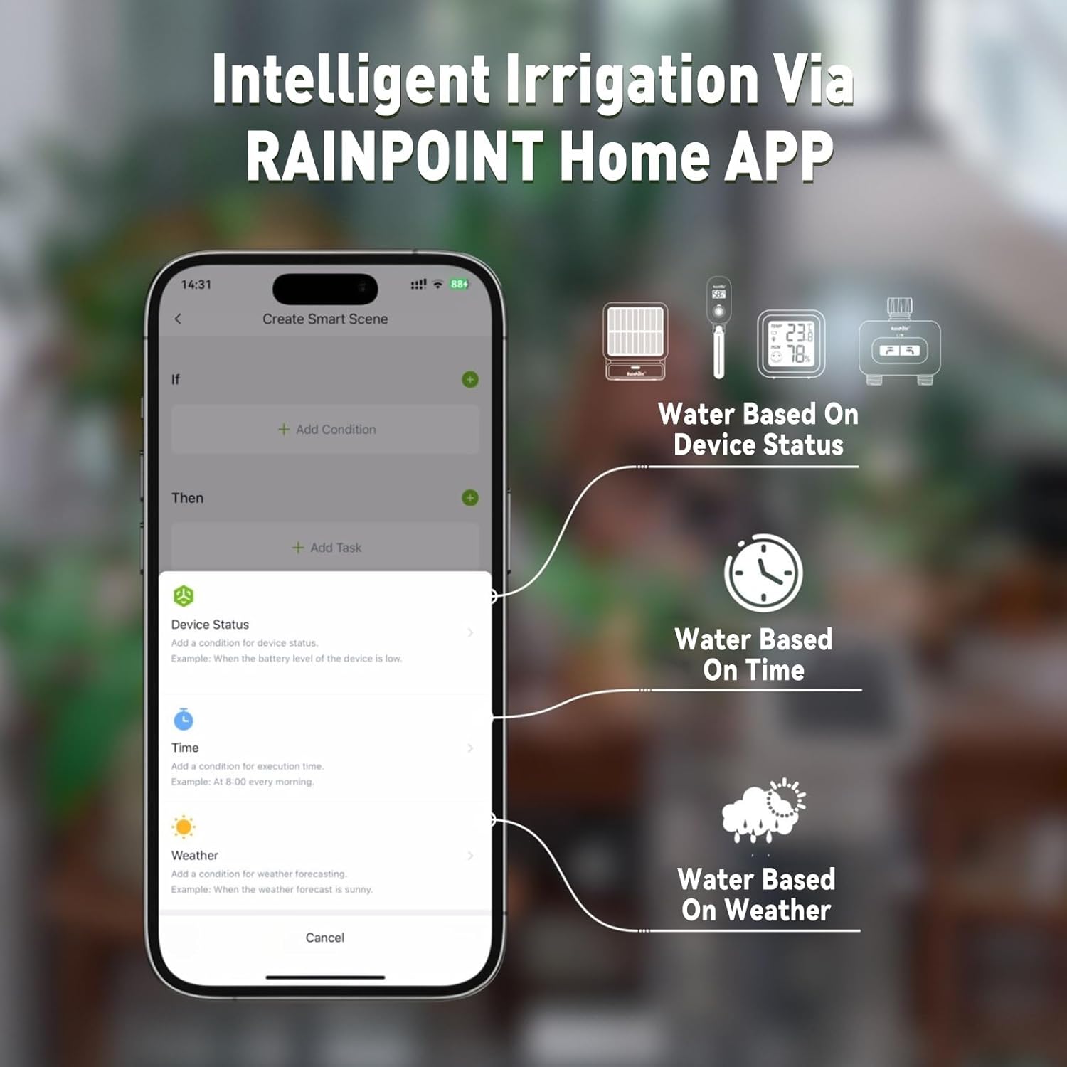 RAINPOINT Smart WiFi Solar Automatic Plant Watering System for House Potted Plants, Up to 20 Plants Expert Dripline Layouts Vacation Self Watering Drip Irrigation Pump Device Kit Indoor/Outdoor Garden-VerdiqueGarden