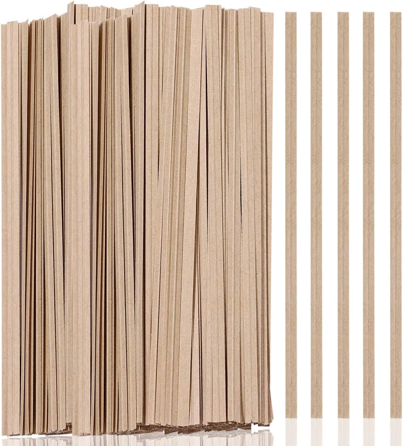 1000 Pcs Twist Ties, Kraft Paper Twist Ties Plant Ties Reusable Bread Ties for Party Cello Candy Coffee Treat Bags Cake Pops (13.8'')-VerdiqueGarden