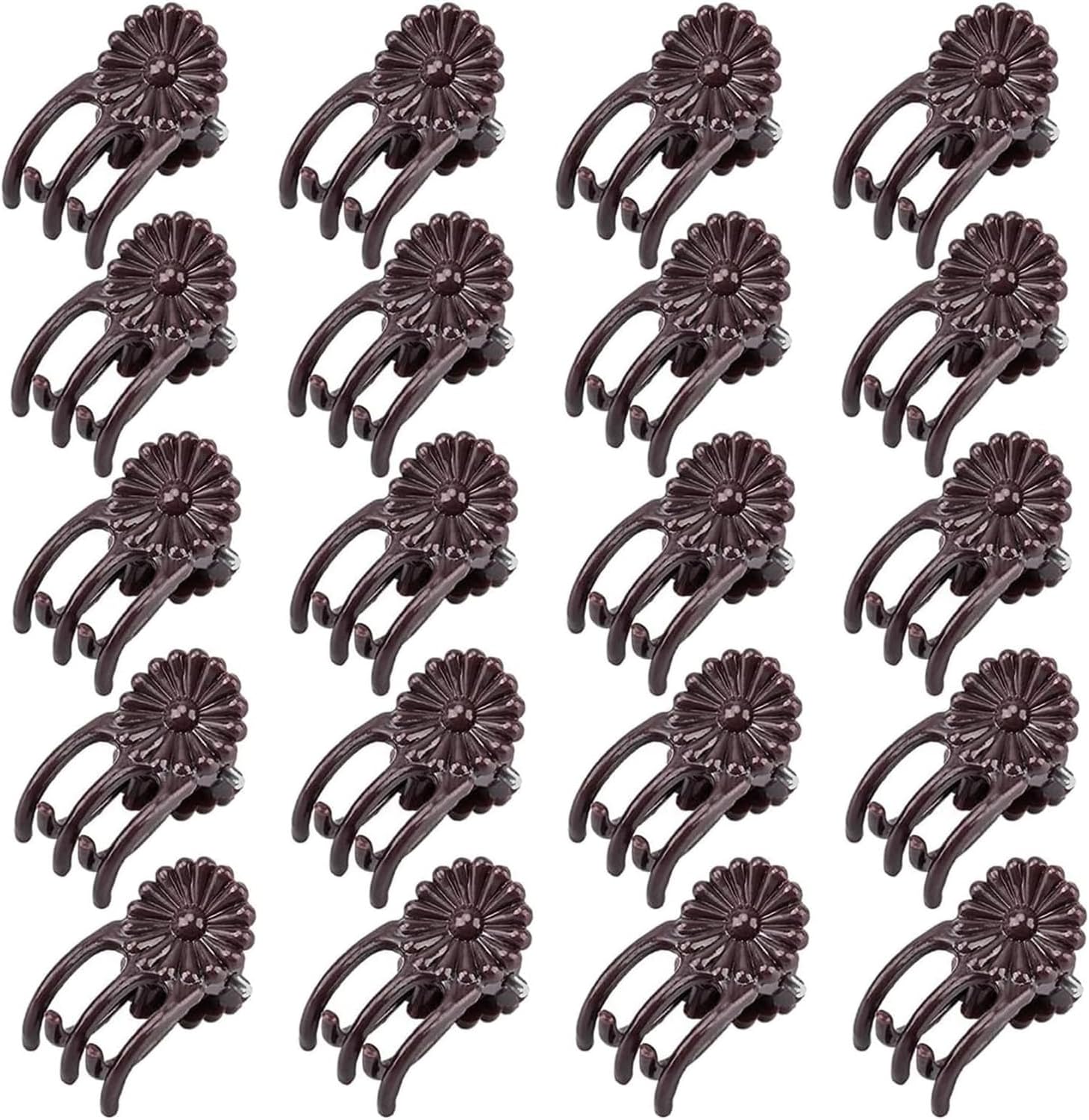 100Pcs Large Plant Clip,Daisy Garden Flower Plant Clip,for Orchids Vine Clip Support Stem Vine Upright Growth (Brown)-VerdiqueGarden