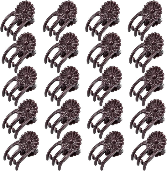 100Pcs Large Plant Clip,Daisy Garden Flower Plant Clip,for Orchids Vine Clip Support Stem Vine Upright Growth (Brown)-VerdiqueGarden
