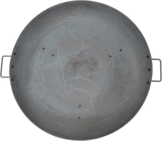 Sunnydaze 30-Inch Cast Iron Heavy-Duty Fire Pit for Outside - Wood-Burning Outdoor Fire Pit Bowl with Handles - Steel Finish-VerdiqueGarden