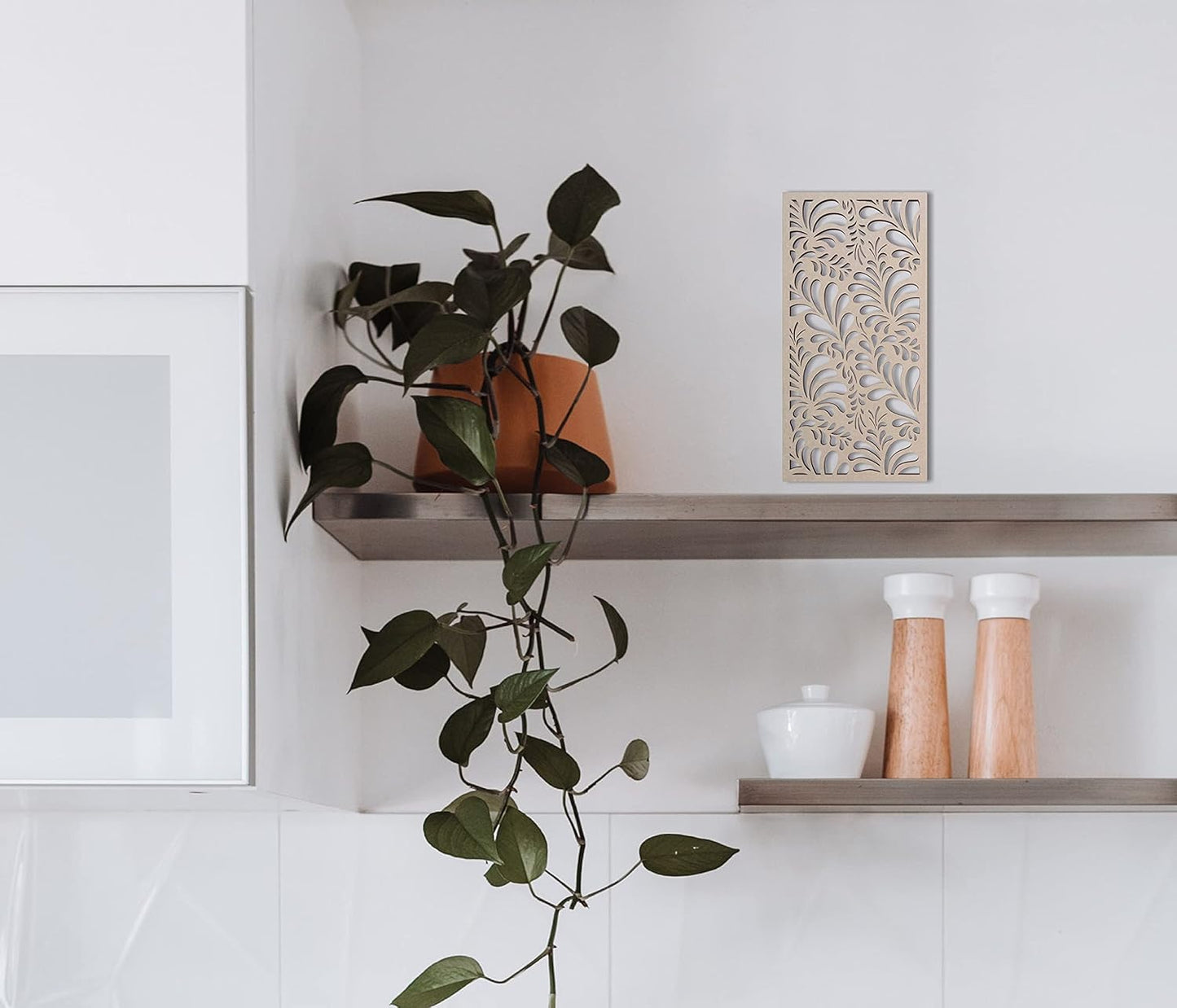 Jess and Jessica Wooden Flower Pattern Lattice - Home Decor Mandala Wall Art, Wall Panels, Overlays, Trellis, Privacy Screens & Yard Decor-VerdiqueGarden