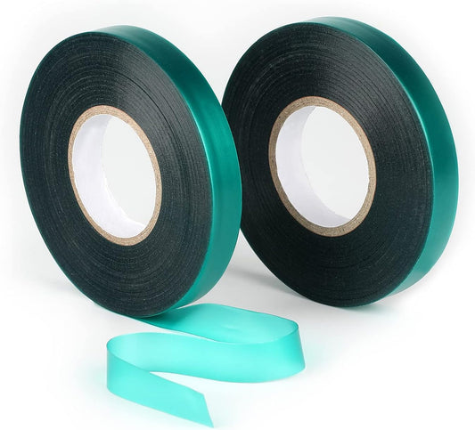 KINGLAKE GARDEN Stretch Tie Tape Roll - 2 Rolls Total 300 Feet 1/2" Green Garden Tape Plant Tapes Plant Garden Tie for Climbing Plants Branches Flowers-VerdiqueGarden