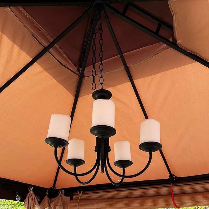 4" Outdoor Battery Operated Candle Waterproof Led Pillar Lights Flickering Flameless Candles with Timer Realistic Fake Electric Pillars for Lantern Garden Wedding Halloween Christmas Decorations,White-VerdiqueGarden