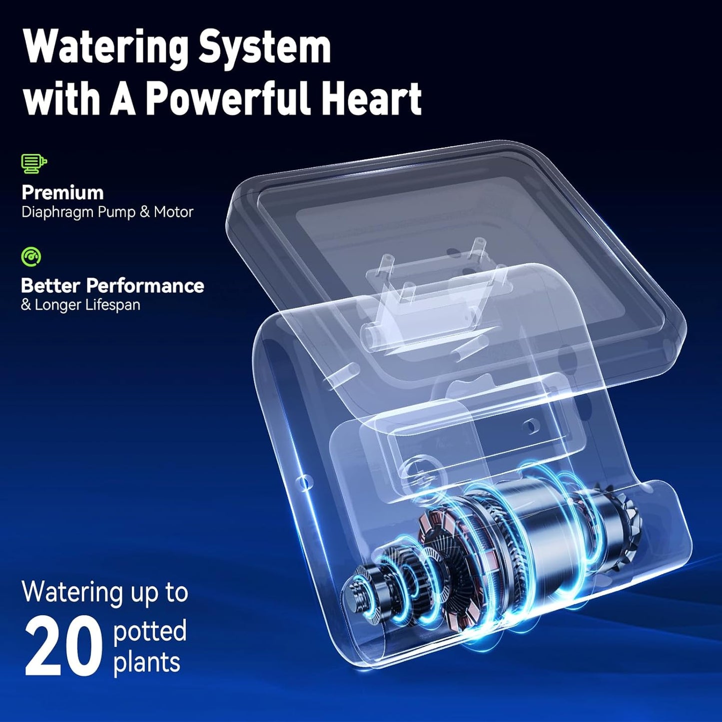 RAINPOINT Smart WiFi Solar Automatic Plant Watering System for House Potted Plants, Up to 20 Plants Expert Dripline Layouts Vacation Self Watering Drip Irrigation Pump Device Kit Indoor/Outdoor Garden-VerdiqueGarden