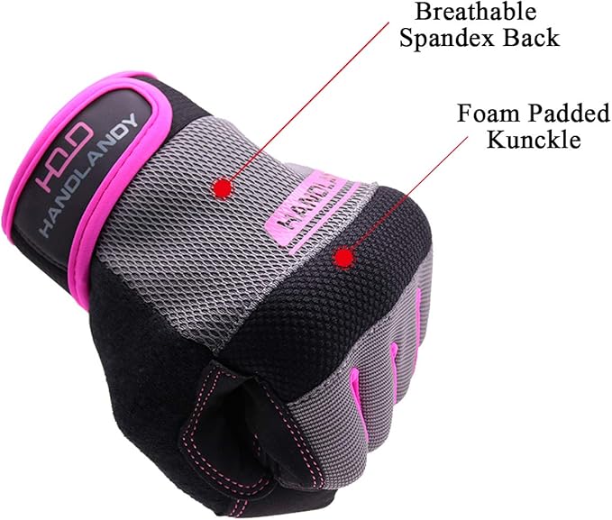 HANDLANDY Women Safety Work Gloves Utility Touch Screen Working Grip Glove for Yardwork Gardening Breathable Mechanic Gloves-VerdiqueGarden