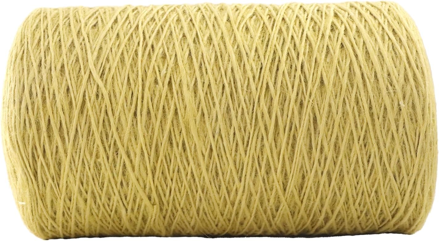 1mm x 1000 Feet Yellow Jute Rope, Twine for Gardening Tomato Climbing Plant Tie Floristry Crafts Gift Wrapping Packing Decor-VerdiqueGarden
