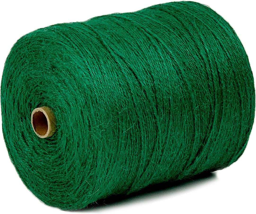 PerkHomy Garden Twine Strong Natural Jute 3,600 Feet Long Green Twine for Gardening Tomato Climbing Plant Tie Floristry Crafts Gift Wrapping Packing Decor (Green 2mm * 3600feet)-VerdiqueGarden
