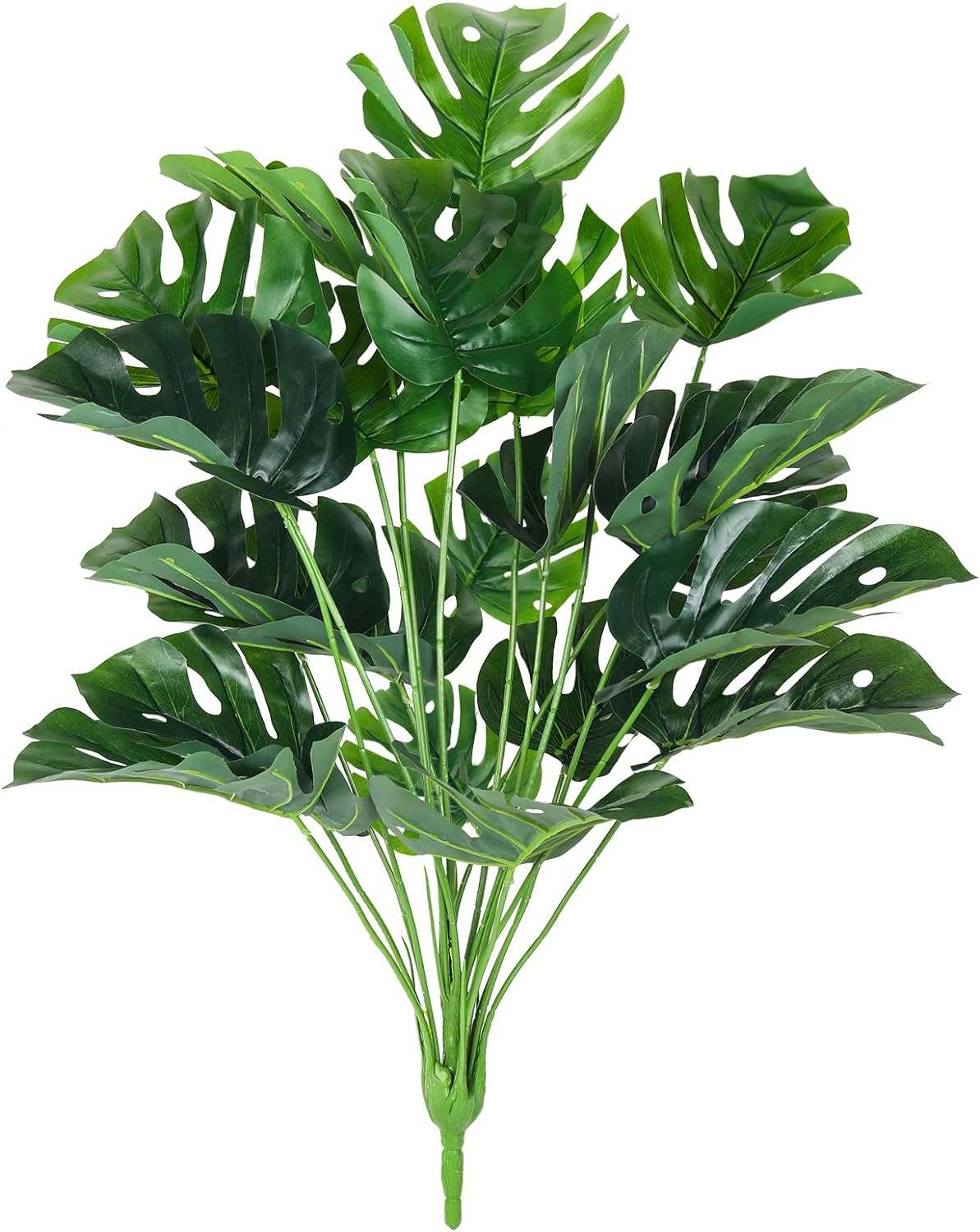 RECUTMS Artificial Palm Tree Leave Plants Faux Large Tropical Monstera Turtle Leaf Indoor Outdoor UV Resistant Fake Plant Greenery Hawaiian Luau Jungle Beach Party Home Garden Spring Summer Decoration-VerdiqueGarden