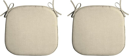 Arden Indoor/Outdoor Foam Seat Pad, 2 Pack, 17 x 16, Patio Cushion, Water Repellent, Fade Resistant, Foam Cushion Tan Leala-VerdiqueGarden