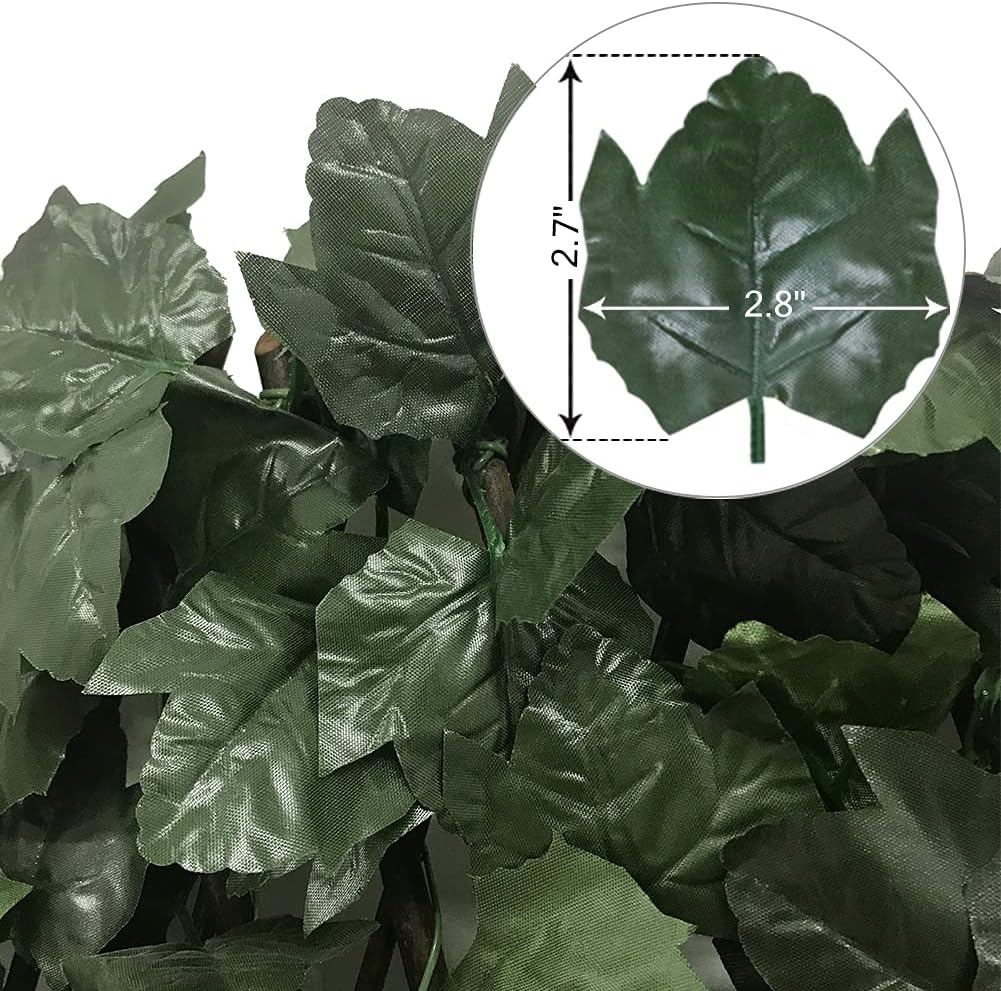 Expandable Fence Privacy Screen for Balcony Patio Outdoor,Decorative Faux Ivy Fencing Panel,Artificial Hedges (Single Sided Leaves)……-VerdiqueGarden