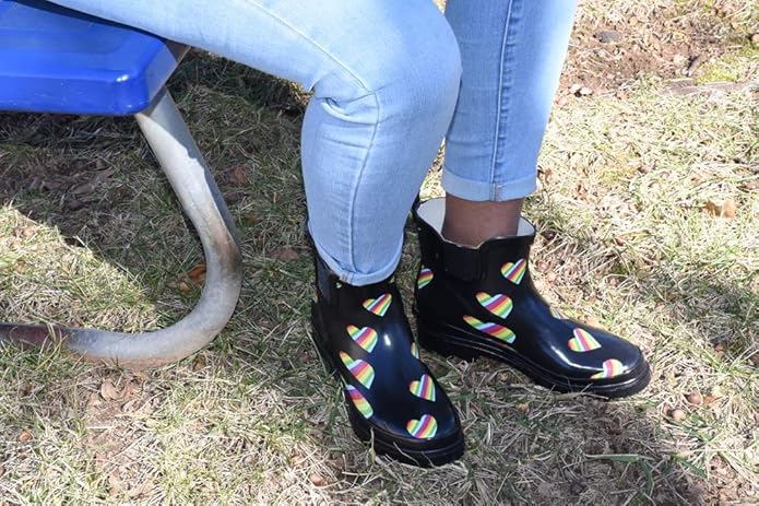 NORTY - Womens Ankle Rain Boots - Ladies Waterproof Winter Spring Garden Boot runs ½ size large-VerdiqueGarden