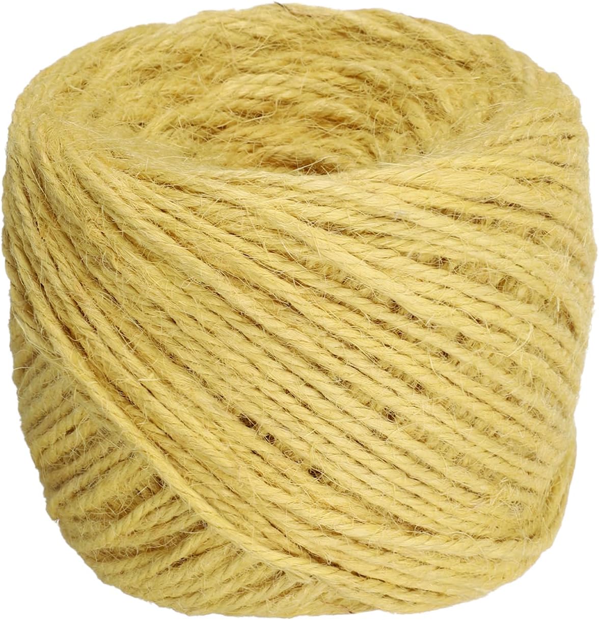 uxcell 328 Feet Natural Jute Twine String,3mm Thin Garden Twine Rope Colored Plant String Cord for DIY Art Crafts Gift Wrapping Decoration Packing Gardening Plant Hanger,Yellow-VerdiqueGarden