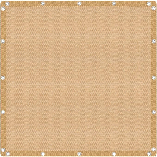 VICLLAX Shade Fabric Sun Shade Cloth with Every 2 FT Grommets for Patio Garden Pergola Cover Canopy 3x22 FT, Wheat-VerdiqueGarden