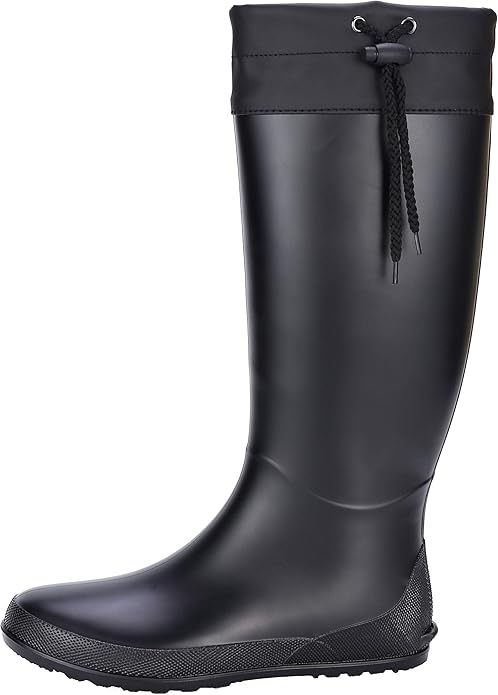 Asgard Packable Tall Rain Boots for Women Waterproof Rubber Garden Boots Ultra Lightweight Flat Mud Boots- NOT FOR WIDE CALF-VerdiqueGarden