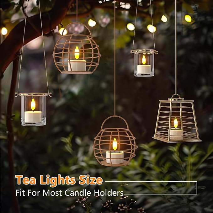 PChero 12 Pack Solar Tea Lights Outdoor Waterproof, Small Solar Lights with Dusk to Dawn Sensor, LED Tealight Candles for Lantern Garden Camping Outside Patio Home Decor,1.5" x 2.1"-VerdiqueGarden