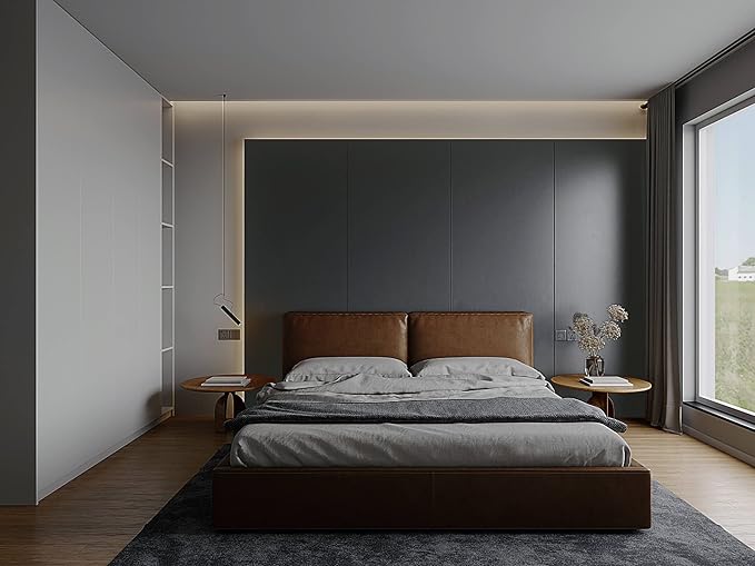 Dimoon 110''x17.7'' Grey Peel and Stick Wallpaper Contact Paper Modern Self Adhesive Wall Paper Removable Renter Friendly Textured Solid Color Shelf Cabinet Vinyl Roll (110''x17.7'',Dark Grey)-VerdiqueGarden