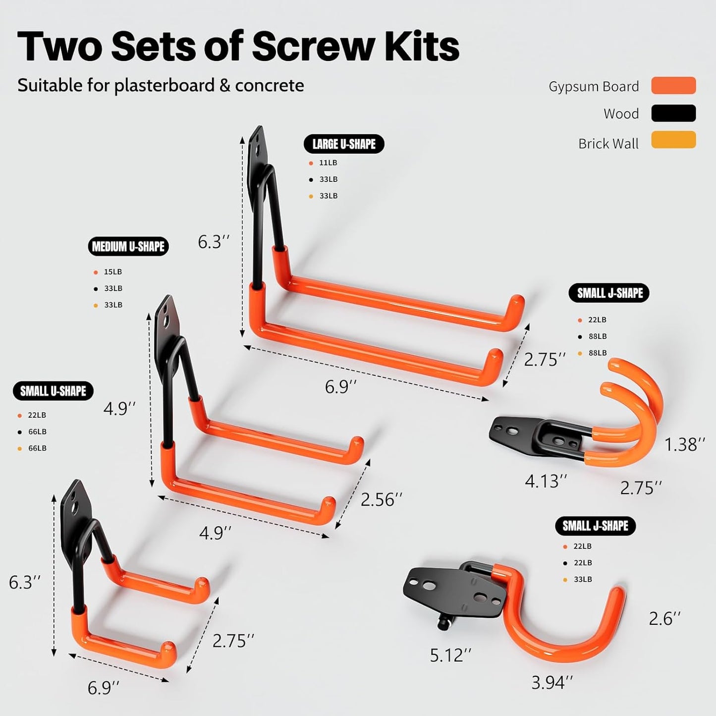 Garage Hooks Heavy Duty 14 Pack Utility Wall Mount Storage Hangers with Mop Broom Holders Extension Cord Holder Organizer for Power Tool Garden Tool Ladder Hose-VerdiqueGarden