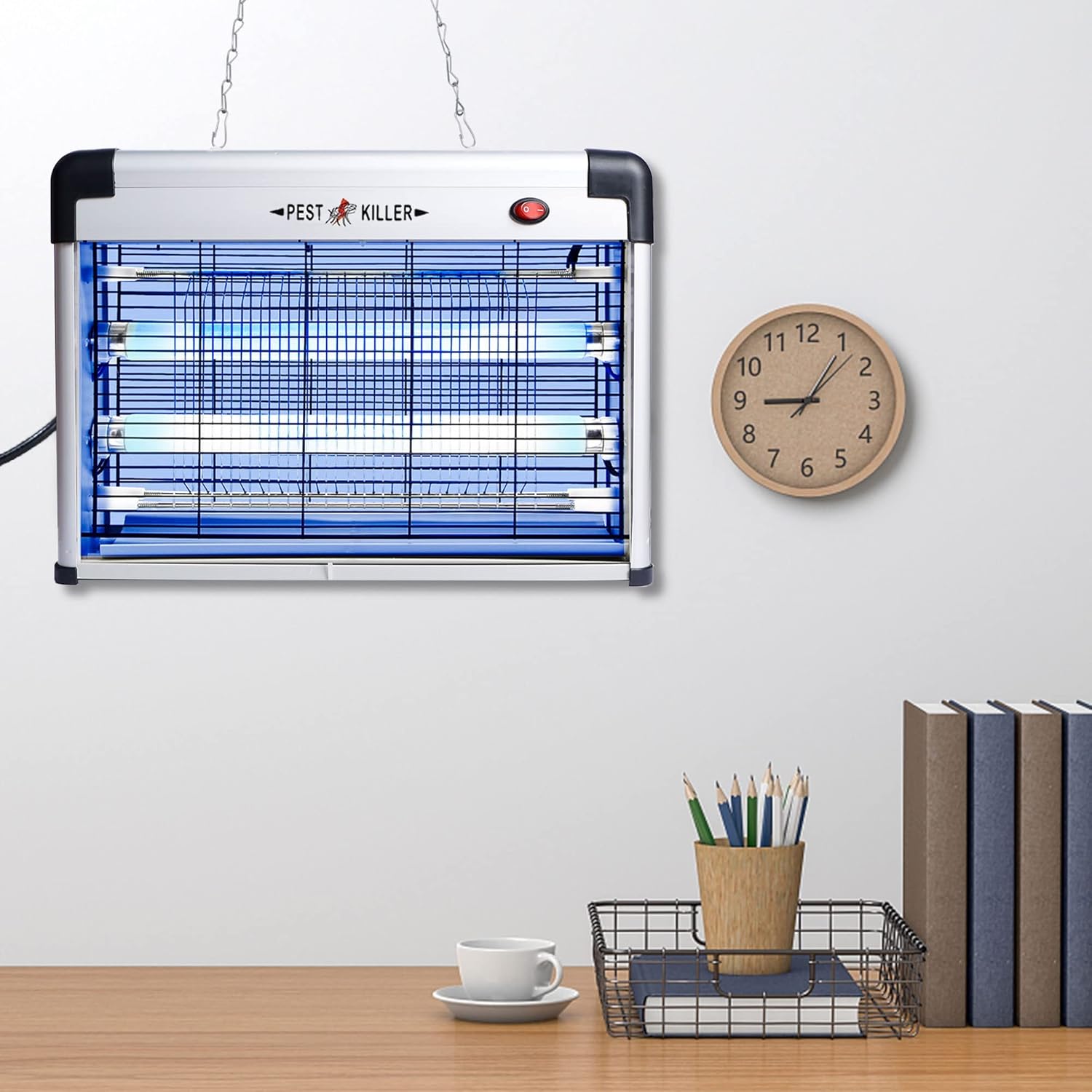 Electric Bug Zapper, Indoor Mosquito Killer with 20W Lamps 2800V Grid, Plug-in Hanging Insect Trap for Mosquito, Moth, Fly Killer Indoor Use-VerdiqueGarden