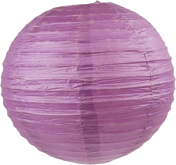 WYZworks - Round Paper Lanterns 10 Pack (Purple Plum, 14") - Hanging Paper Lanterns Lamp for Wedding, Birthday, Party and Home Decorations with 8", 10", 12", 14", 16" Option-VerdiqueGarden