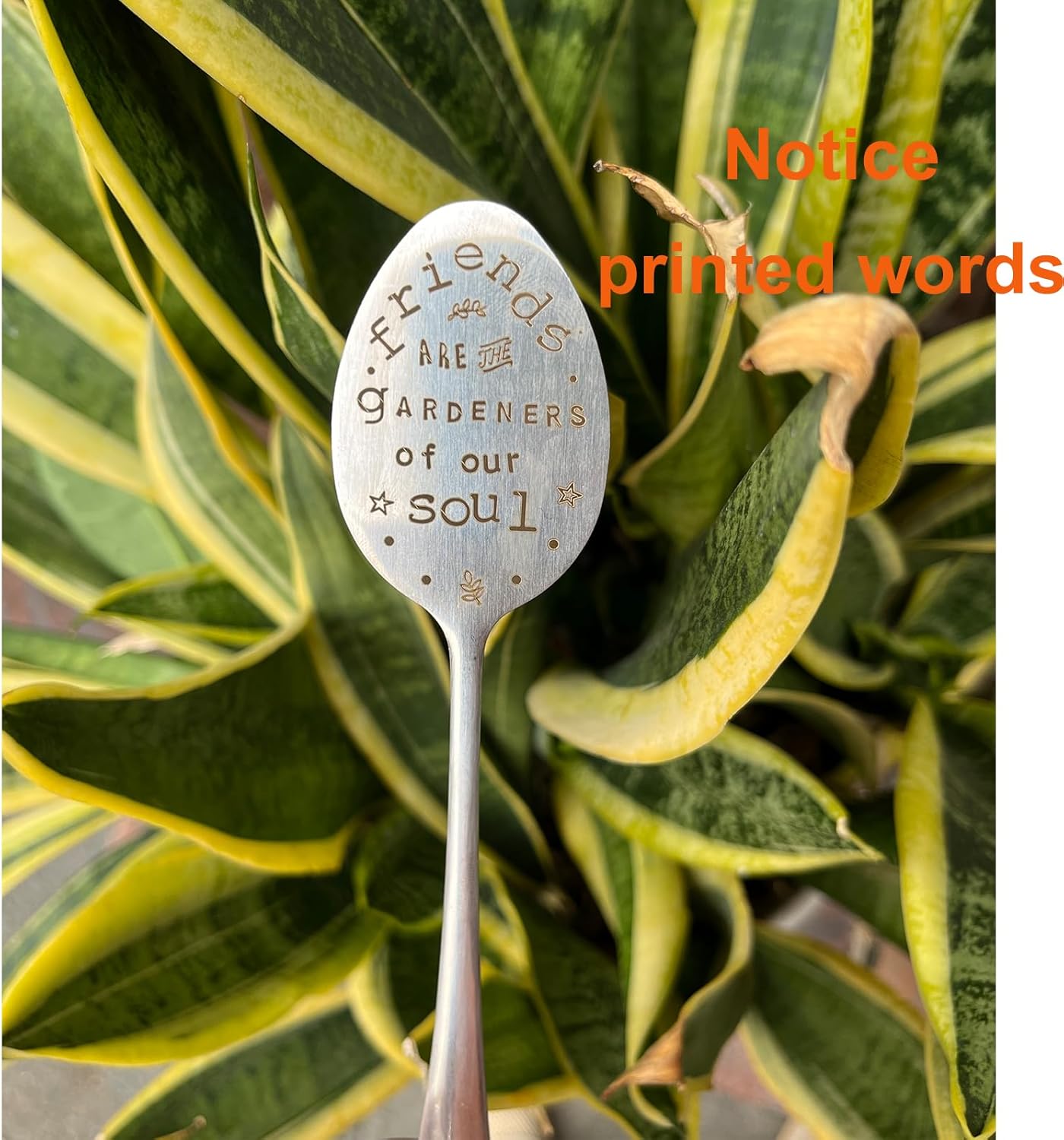 Garden Plant Marker Friendship Gift for Women Gardeners, Plant Stake Label Sign Tag Gardening Gifts for Woman Plant Lovers, Metal Garden Decoration (Gardener of Our Soul)-VerdiqueGarden