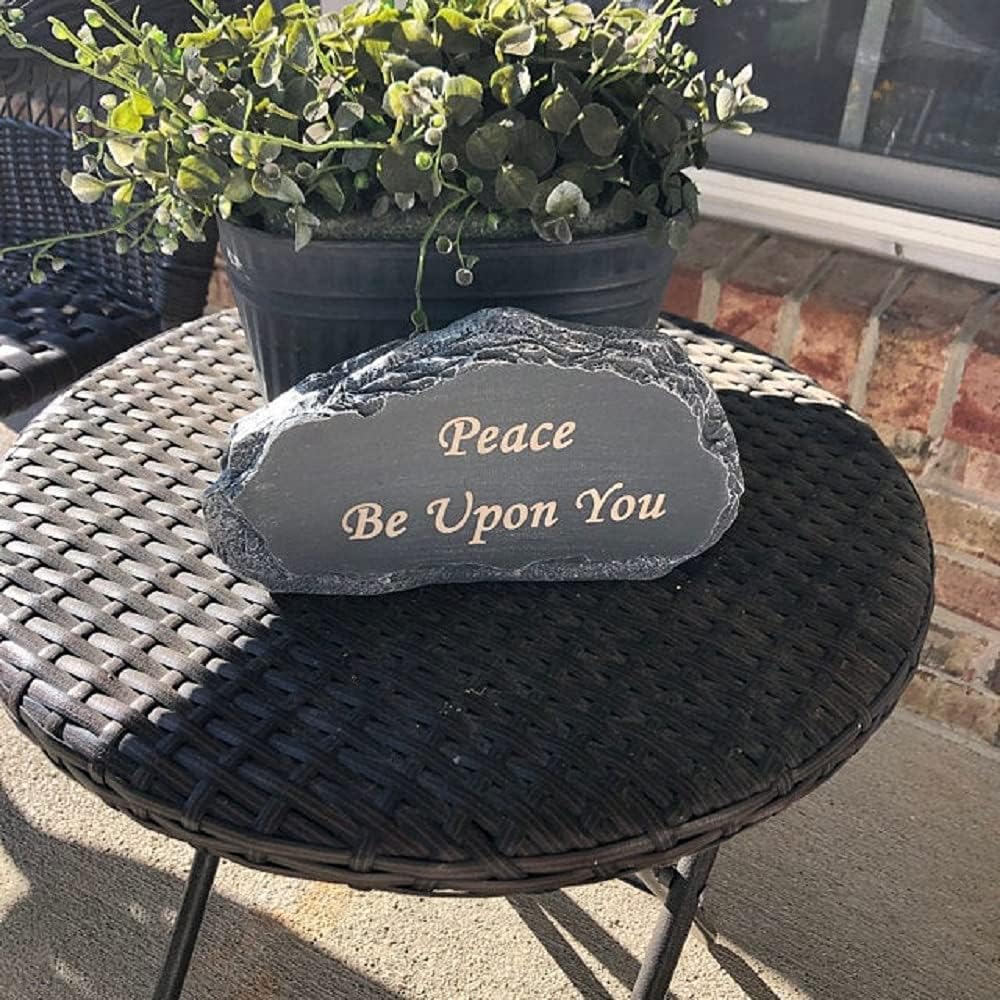 Personalized Garden Stones Engraved with Any Message, larser Engraved Garden Memorial Stones Outdoor Decorative Rocks, 8"X4.5"X2.5"-VerdiqueGarden