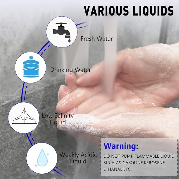 12V RV Water Pressure Pump Quiet 70 psi Washdown Pumps for Boats Marines Diaphragm Pump Transfer Pump 12 Volts Water Pump Self Priming-VerdiqueGarden