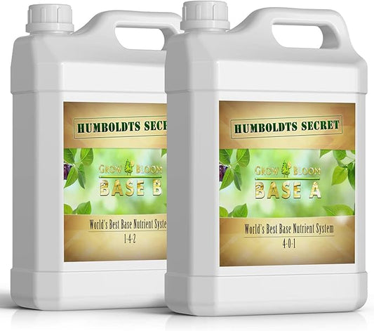 Humboldts Secret Set of A & B Liquid Hydroponics Fertilizer - World's Best Nutrient System – Hydroponic Nutrients for Outdoor, Indoor Plants – Supports Vegetative and Flowering Stages of Plants-VerdiqueGarden