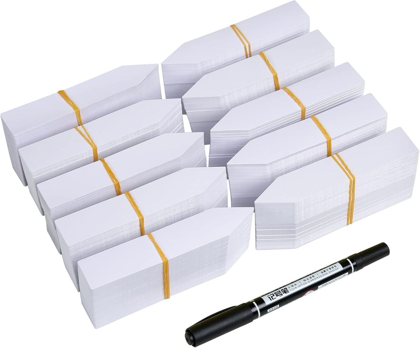 1000 Pcs Plant Tags, 4 Inch Plastic Garden Plant Pot Markers Waterproof Plant Label, White-VerdiqueGarden
