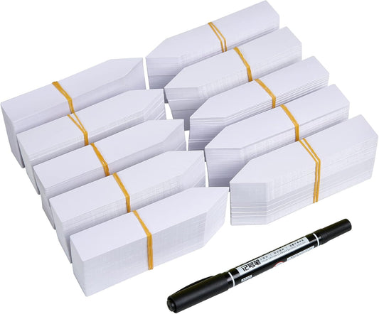 1000 Pcs Plant Tags, 4 Inch Plastic Garden Plant Pot Markers Waterproof Plant Label, White-VerdiqueGarden