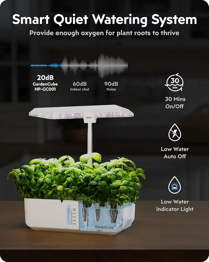 Hydroponics Growing System Garden: 12 Pods Indoor Herb Garden with Grow Light Plants Germination Kit Quiet Automatic Hydroponic Height Adjustable - Gardening Gifts for Women-VerdiqueGarden