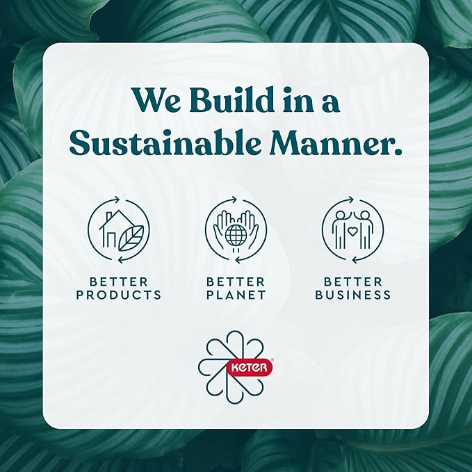 Keter City 30 Gallon Resin Outdoor Storage Box and Patio Furniture Side Table for Pool and Garden Accessories, Brown-VerdiqueGarden